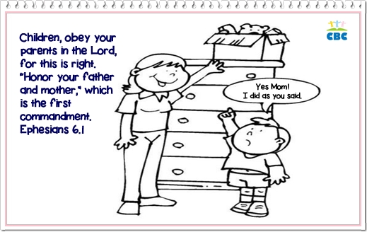 obey parents coloring pages - photo #13